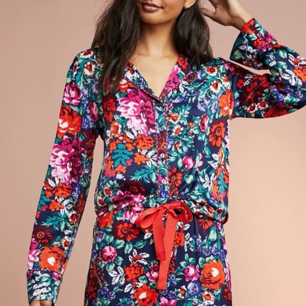 Floreat Anthropologie Floral Pajama Top